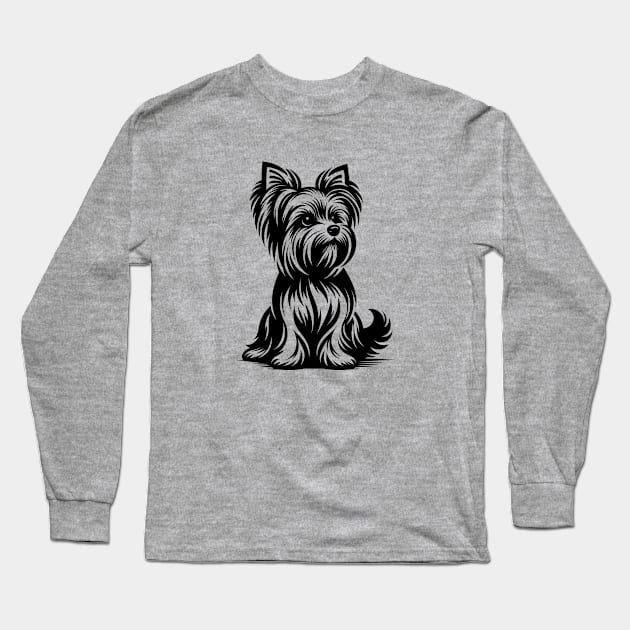 Yorkshire Terrier Dog Long Sleeve T-Shirt by KayBee Gift Shop